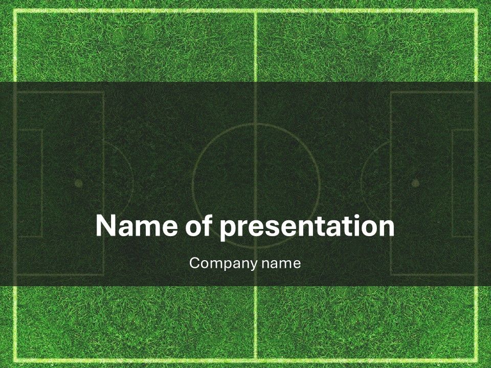 Voetbal Speelveld PowerPoint Template, Gratis PowerPoint-sjabloon, 05800, Sport — PoweredTemplate.com