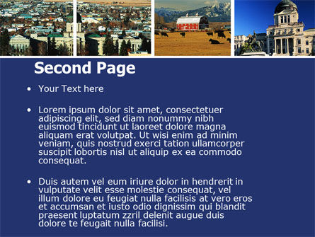 蒙大拿州PowerPoint模板, 幻灯片 2, 05805, 美国 — PoweredTemplate.com