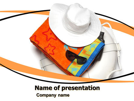 海滩季节PowerPoint模板, 免费 PowerPoint模板, 05821, 职业/行业 — PoweredTemplate.com