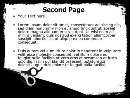 Black And White Scissors PowerPoint Template, Slide 2, 05835, Consulting — PoweredTemplate.com