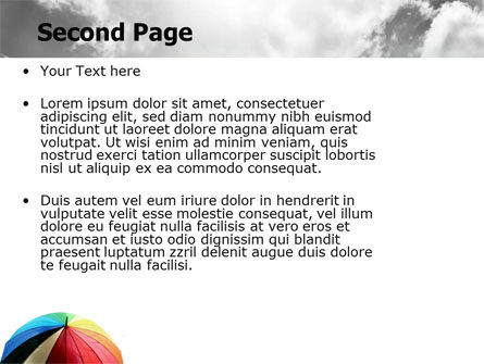 Rainbow Umbrella PowerPoint Template, Slide 2, 05861, Consulting — PoweredTemplate.com