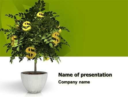 Boom Van Het Geld In De Pot PowerPoint Template, Gratis PowerPoint-sjabloon, 05879, Financieel/Boekhouding — PoweredTemplate.com