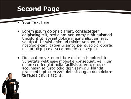 Modello PowerPoint - Uomo occupato, Slide 2, 05882, Lavoro — PoweredTemplate.com