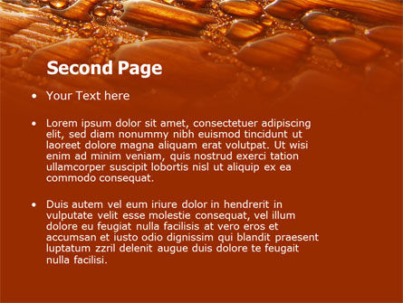 Modèle PowerPoint gratuit de gouttes d'eau sur fond brun, Diapositive 2, 05884, Abstrait / Textures — PoweredTemplate.com
