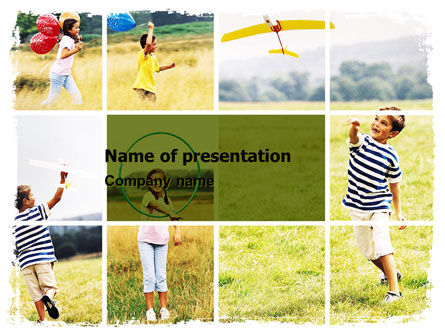 Outdoor Play PowerPoint Template, Free PowerPoint Template, 05889, People — PoweredTemplate.com