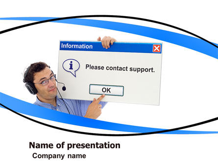 Online Support PowerPoint Template, Free PowerPoint Template, 05897, Careers/Industry — PoweredTemplate.com