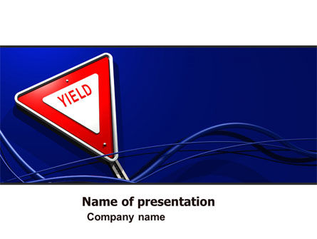 Yield PowerPoint Template, Free PowerPoint Template, 05922, Cars and Transportation — PoweredTemplate.com