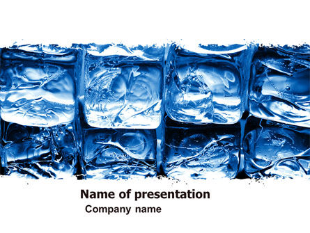 Cubes of Ice PowerPoint Template, 05937, Careers/Industry — PoweredTemplate.com