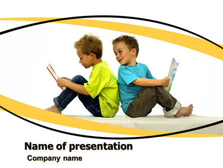 Jongens PowerPoint Template, Gratis PowerPoint-sjabloon, 05938, Education & Training — PoweredTemplate.com