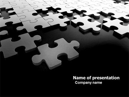 Silver Puzzle PowerPoint Template, Free PowerPoint Template, 05940, Consulting — PoweredTemplate.com