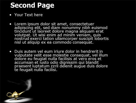 Magische Lamp Van Aladdin PowerPoint Template, Dia 2, 05956, Algemeen — PoweredTemplate.com