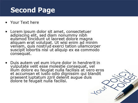 ポリシーフォルダ - PowerPointテンプレート, スライド 2, 05963, コンサルティング — PoweredTemplate.com