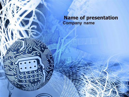 Digitale Kaart PowerPoint Template, Gratis PowerPoint-sjabloon, 05967, Technologie en Wetenschap — PoweredTemplate.com