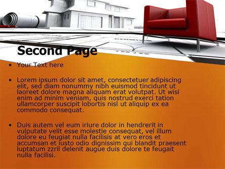Templat PowerPoint Gratis Visualisasi Draf Rumah, Slide 2, 05976, Konstruksi — PoweredTemplate.com
