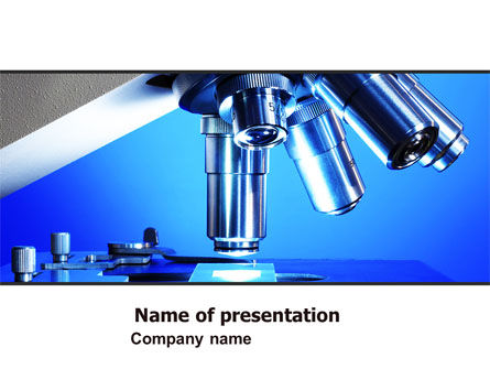 Microscope Lens PowerPoint Template, Free PowerPoint Template, 05981, Technology and Science — PoweredTemplate.com