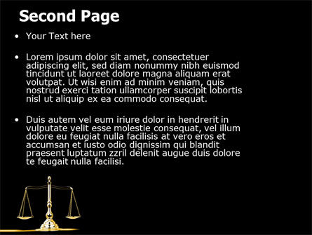 Symbool Justice PowerPoint Template, Dia 2, 05997, Juridisch — PoweredTemplate.com