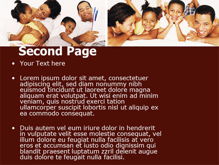 Templat PowerPoint Potret Keluarga Bahagia, Slide 2, 06006, Manusia — PoweredTemplate.com