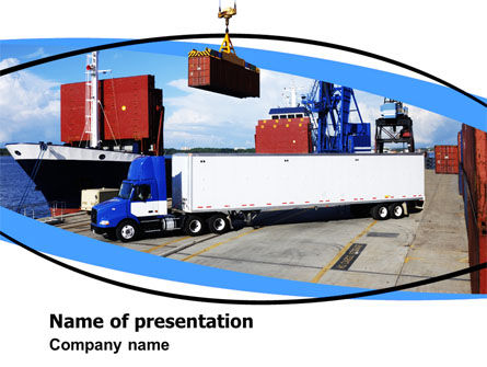 Seaport PowerPoint Template, 06007, Cars and Transportation — PoweredTemplate.com