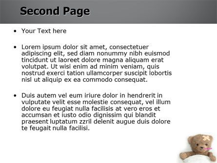 Templat PowerPoint Wangi Teddy Bear, Slide 2, 06030, Medis — PoweredTemplate.com