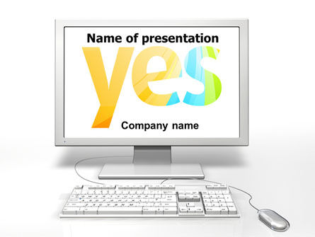 Yes Computer PowerPoint Template, Free PowerPoint Template, 06031, Computers — PoweredTemplate.com