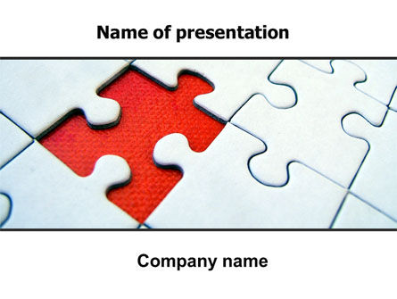 Last Red Piece to Complete Puzzle PowerPoint Template, Free PowerPoint Template, 06039, Consulting — PoweredTemplate.com