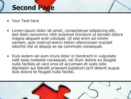 Modello PowerPoint - Ultimo pezzo di puzzle completo rosso, Slide 2, 06039, Consulenze — PoweredTemplate.com