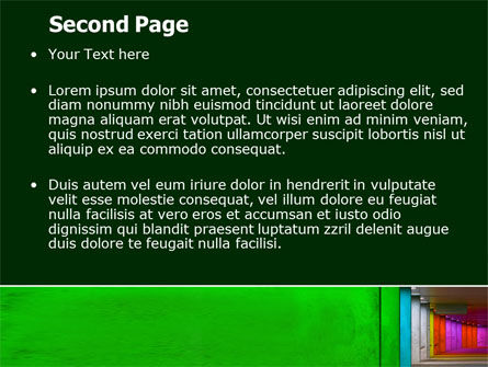 Plantilla de PowerPoint - coloridos pasillos, Diapositiva 2, 06040, Conceptos de negocio — PoweredTemplate.com
