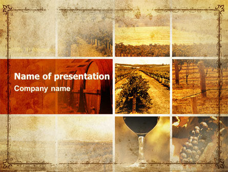 Wijnbouw PowerPoint Template, Gratis PowerPoint-sjabloon, 06049, Landbouw — PoweredTemplate.com