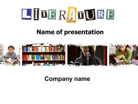 Modèle PowerPoint de littérature, Gratuit Modele PowerPoint, 06069, Education & Training — PoweredTemplate.com