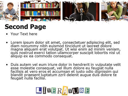 Literature PowerPoint Template, Slide 2, 06069, Education & Training — PoweredTemplate.com