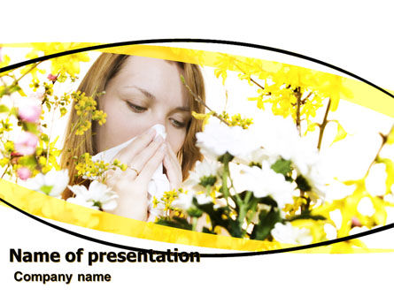 アレルギー - PowerPointテンプレート, 無料 PowerPointテンプレート, 06083, 医療 — PoweredTemplate.com
