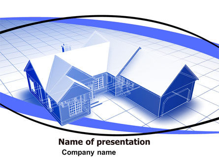 House Plan PowerPoint Template, Free PowerPoint Template, 06085, Construction — PoweredTemplate.com