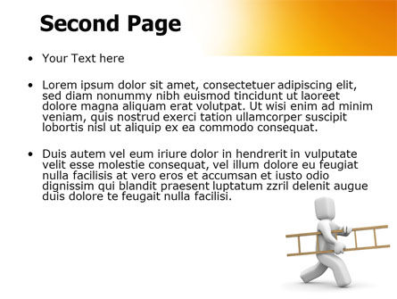 Ladder Man PowerPoint Template, Slide 2, 06111, Business Concepts — PoweredTemplate.com