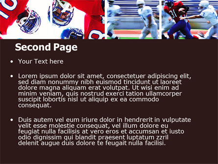 Plantilla de PowerPoint - equipo de fútbol americano, Diapositiva 2, 06120, Deportes — PoweredTemplate.com