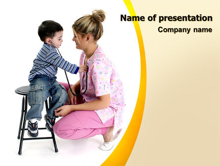Templat PowerPoint Pediatri, Gratis Templat PowerPoint, 06125, Medis — PoweredTemplate.com