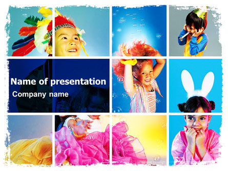 Kinderen Kostuums PowerPoint Template, Gratis PowerPoint-sjabloon, 06135, Vakantie/Speciale Gelegenheden — PoweredTemplate.com