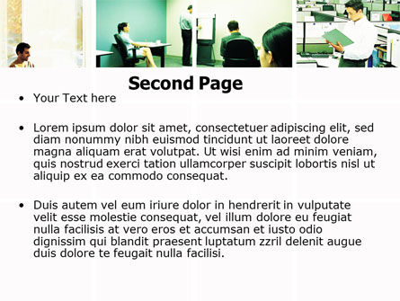 Plantilla de PowerPoint - hombres trabajando, Diapositiva 2, 06174, Negocios — PoweredTemplate.com