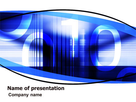 Digitale Stroom PowerPoint Template, Gratis PowerPoint-sjabloon, 06185, Technologie en Wetenschap — PoweredTemplate.com