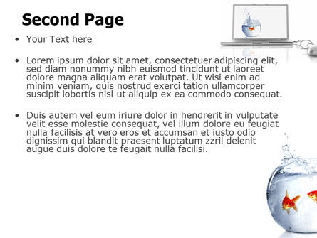 Modello PowerPoint - Pesce d'oro sul laptop, Slide 2, 06236, Concetti del Lavoro — PoweredTemplate.com