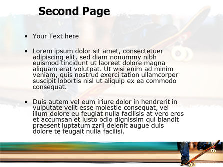 Skateboarder PowerPoint Template, Dia 2, 06241, Sport — PoweredTemplate.com