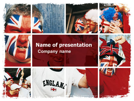 Football Fans Free PowerPoint Template, Free PowerPoint Template, 06249, Sports — PoweredTemplate.com