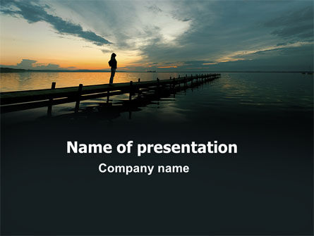 Sunset On The Sea PowerPoint Template, Free PowerPoint Template, 06274, Religious/Spiritual — PoweredTemplate.com