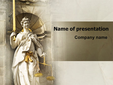 Lady Justice PowerPoint Template, 06281, Art & Entertainment — PoweredTemplate.com