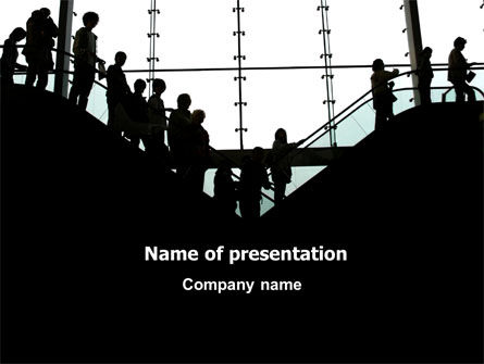 自动扶梯PowerPoint模板, 免费 PowerPoint模板, 06287, 商业 — PoweredTemplate.com