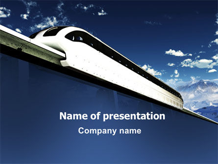 Monorail PowerPoint Template, Gratis PowerPoint-sjabloon, 06309, Auto's/Vervoer — PoweredTemplate.com