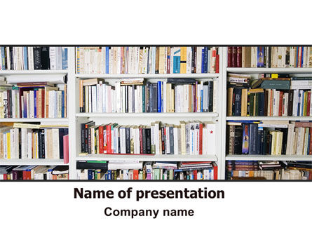 Book Shelves PowerPoint Template, Free PowerPoint Template, 06313, Education & Training — PoweredTemplate.com