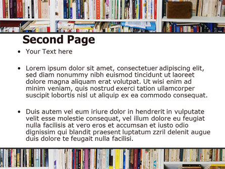Book Shelves PowerPoint Template, Slide 2, 06313, Education & Training — PoweredTemplate.com