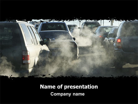 Modelo do PowerPoint - fumaça de escapamento, Grátis Modelo do PowerPoint, 06321, Carros e Transportes — PoweredTemplate.com