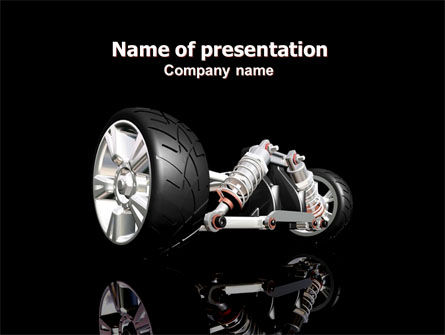 Front Suspension Design PowerPoint Template, PowerPoint Template, 06336, Construction — PoweredTemplate.com