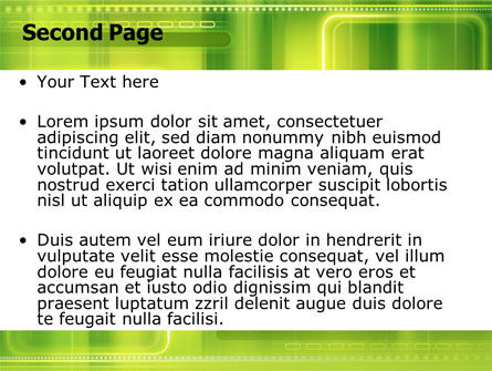 緑の抽象的なフレーム - PowerPointテンプレート, スライド 2, 06391, 抽象／テクスチャ — PoweredTemplate.com